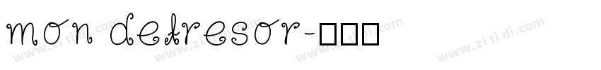 mon detresor字体转换